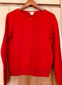 Ladies Orange Cotton Cardigan by H&M