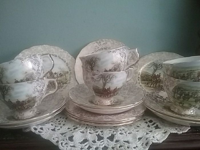 Eighteen Piece 22kt Gold ChinaTeaset
