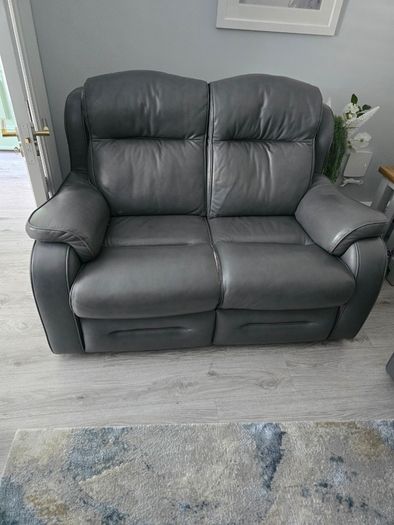 Sofa two seater and electric recliner leather