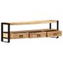 TV Cabinet 150x30x45 cm Solid Mango Wood Image 4
