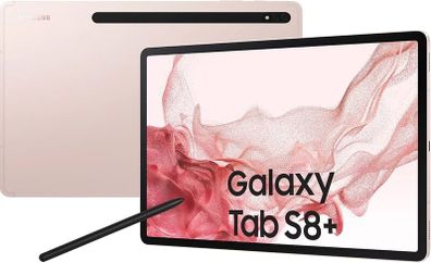 12.4" Brand New Samsung Galaxy Tab S8+ Plus SM-X800 - 256GB - WiFi - Pink Gold + S Pen