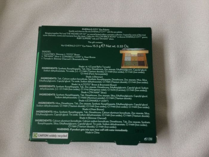 No 7 Emerald City Wizard of Oz Eye Palette