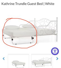 Harvey Norman Kathrine Trundle Guest Bed FRAME only White SINGLE