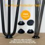 DT IRONCRAFT 30cm Black Steel Hairpin Furniture Legs (Set of 4) Image 4