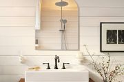 Arch Bathroom Mirror 45x60cm Frameless Wall Mirror, Modern HD Glass Decorative Arched Wall Mirrors for Bathroom Hallway Living Room Bedroom Walls