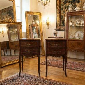 Pair Of old inlaid lockers