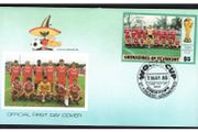 1986 St Vincent First Day Cover for Mexico Football (FIFA) World Cup 86 Featuring Canada Team First Day Cover (FDC). Cover Code 01-0871