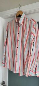 FERNY Made in Sicily Mens Striped Shirt Collar Sz 16 - Rrp 159 (New)