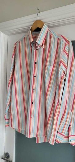 FERNY Made in Sicily Mens Striped Shirt Collar Sz 16 - Rrp 159 (New)