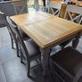 oak Dining table and chairs Image 2