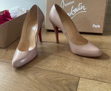 louboutin decollette jazz calf high heels size 38