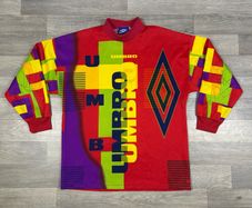 Vintage 1996 Umbro Template England Style Goalkeeper Jersey Shirt Mens Large