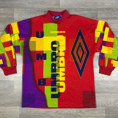 Vintage 1996 Umbro Template England Style Goalkeeper Jersey Shirt Mens Large
