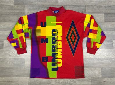 Vintage 1996 Umbro Template England Style Goalkeeper Jersey Shirt Mens Large