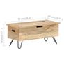 Chest 90x40x45 cm Solid Mango Wood Image 9