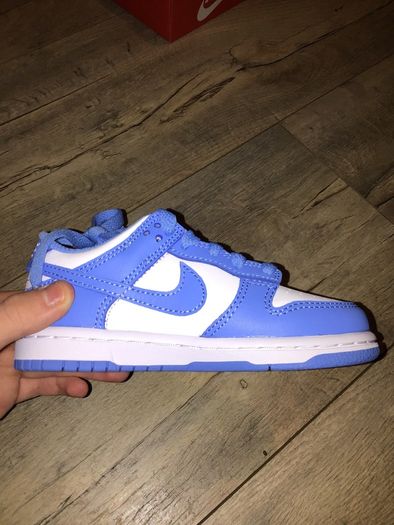 NEW University blue dunks low (ps) size uk10 and 11 kids