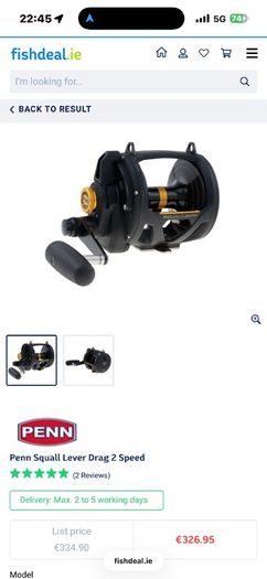 Penn Squall lever drag 2 speed 50VSW