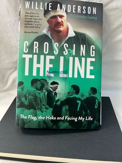 SIGNED Crossing The Line by Willie Anderson Ulster & Ireland Rugby Legend