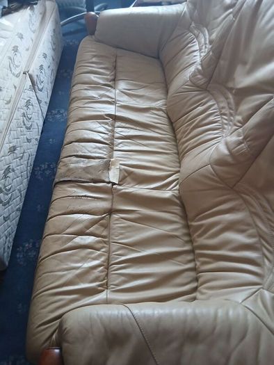 2 cream armchairs excellent condition very comfortable
