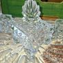 A Beautiful and Elegant Vintage 4 Piece Crystal Vanity Set, 2 candle sticks dish with lid and large tray., perfect for styling a Dressing Table, Boudoir, or Bathroom vanity. Postage Available or Collection Image 2