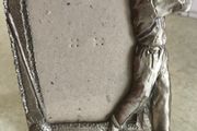 GOLF PHOTO FRAME, Golfer Picture Frame with 3D Man Male Golfer, R.O.C. Silver Metal Golfing Picture Frame, 3-1/2 x 5 inches Embossed Golfer Frame