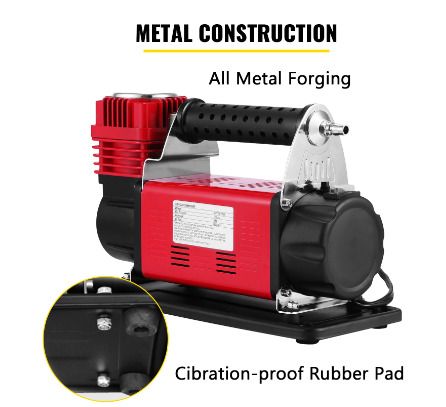 BRAND NEW 12V Air Compressor Car Inflator Pump 150PSI Single Cylinder RV Motorcycle Tire Air Pump Portable Tire Pump Car Accessories