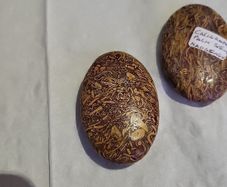 Palm stone calligraphy