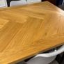 Herringbone Danish Oak Dining Table, Like New Image 10