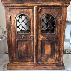 Rustic Indian Jali Solid Wood Cabinet / Accent Sideboard / TV Stand