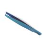 Professional Eyebrow Tweezers with Comb ingrown Hair Plucker Eyelashes Extension Placer Slanted tip Depletion Tool Plucking Tweezers Personal Grooming Instruments Stainless Steel from Real Edge (Blue) Image 2