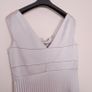 Karen Millen Off White Beige Satin Pleated Sleeveless Midi Dress 14UK/42EU Image 10