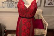 Three Floor Dress in Red lace, perfect condition , UK 12.