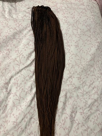 Wig- Brown 30 inches 360 ear to ear frontal knotless braided wig