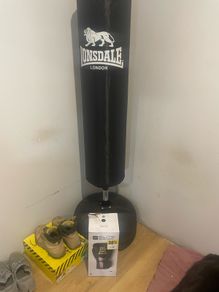 boxing gloves & boxing bag