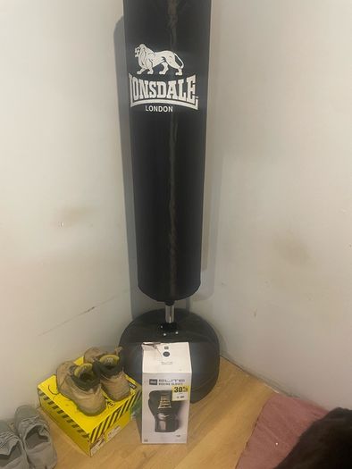 boxing gloves & boxing bag