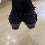 Black Fringe Ankle Boots Image 2