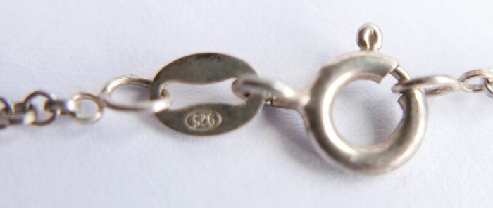 CELINE 925 Sterling Silver Name Necklace