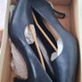 ladies navy clarks shoes Image 3
