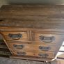 Mexican Corona-style rustic pine 2-over-2 chest of drawers Image 4