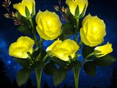 Solar Lights Outdoor Garden, Garden Light Solar Powered with 8 Rose Flowers Garden Ornaments, 2 Pack Yellow Outside Waterproof Solar Garden Lighting for Christmas Gift Valentines Gifts for him