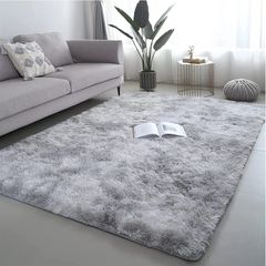 Large Grey Rugs Living Room 120x160cm Shaggy Carpet for Bedroom Washable Anti Slip Shaggy Soft Area Rug, Modern Fluffy Carpets Floor Mat Beside Carpet for Kids Living Room