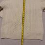 Cream Aran knit wool jumper Image 10