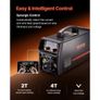 Pro MIG Welder, 250Amp Pluse Mig Welding Machine, 5-in-1 Welder Machine MIG Pluse/Gas MIG/Flux Core MIG/Stick/Lift TIG with IGBT Inverter Technology and LCD Screen Display Image 3