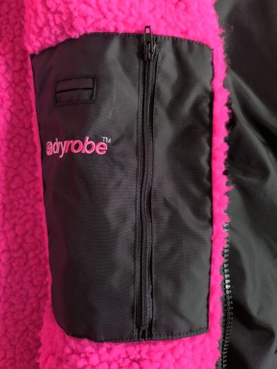 Swimming jacket Dryrobe Advance Black Pink Changing Robe Size M Waterproof Hooded Outdoor Coat