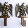 Vintage Miniature Brass Eagle Hooks for hanging a Saber or other military items Image 2