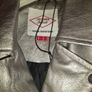 ladles / teen Lee Cooper silver metallic biker jacket Image 2