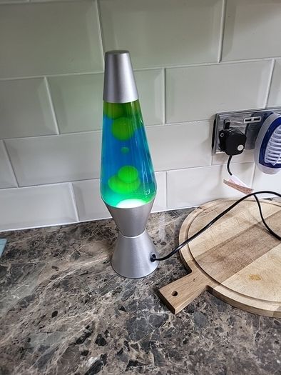 Lava lamp green and blue