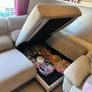 Large sofa, L shape with storage & single chair, all reclining Image 3