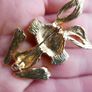 Vintage Gold Tone Bunny Rabbit Brooch Image 4