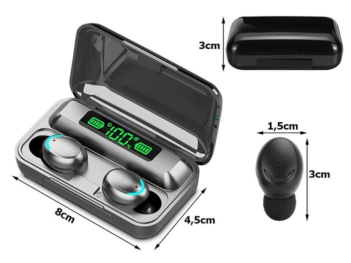 New Bluetooth 5.0 Wireless Headphones TWS F9+ Earphones Music Power Bank #1429